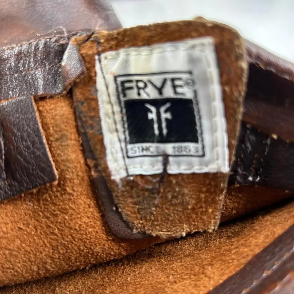 FRYE Veronica Slouch Women's Tall Boot US 7.5 B Leather Engineer Moto Boots - Picture 12 of 14